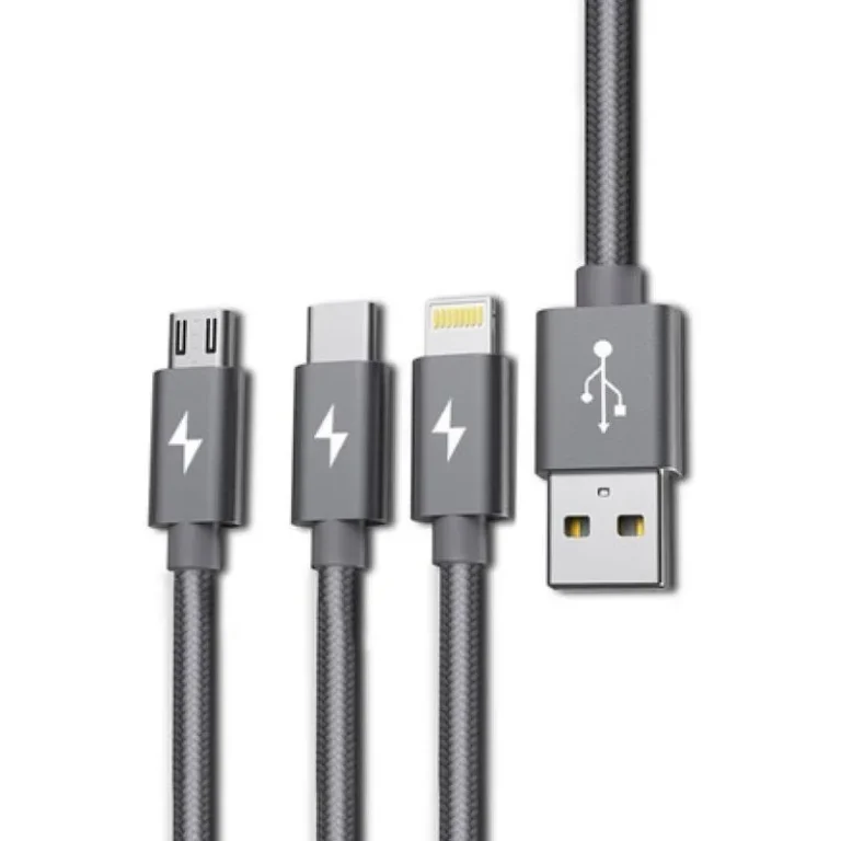 Cable 3en1 YOOBAO 3.4A Nylon 1.2mts