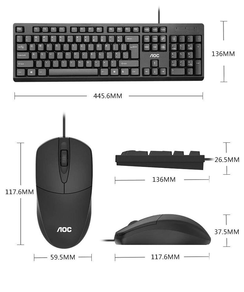 Combo Teclado Mouse AOC KM-160 - Imagen 3