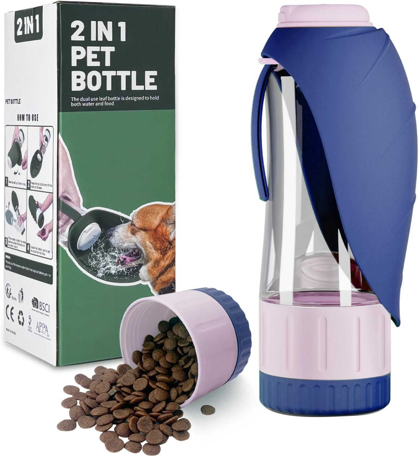 termo para mascotas 600ml + dispensador de comida