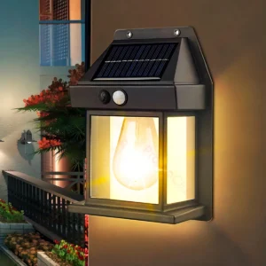 Lampara exterior led solar + sensor de movimiento