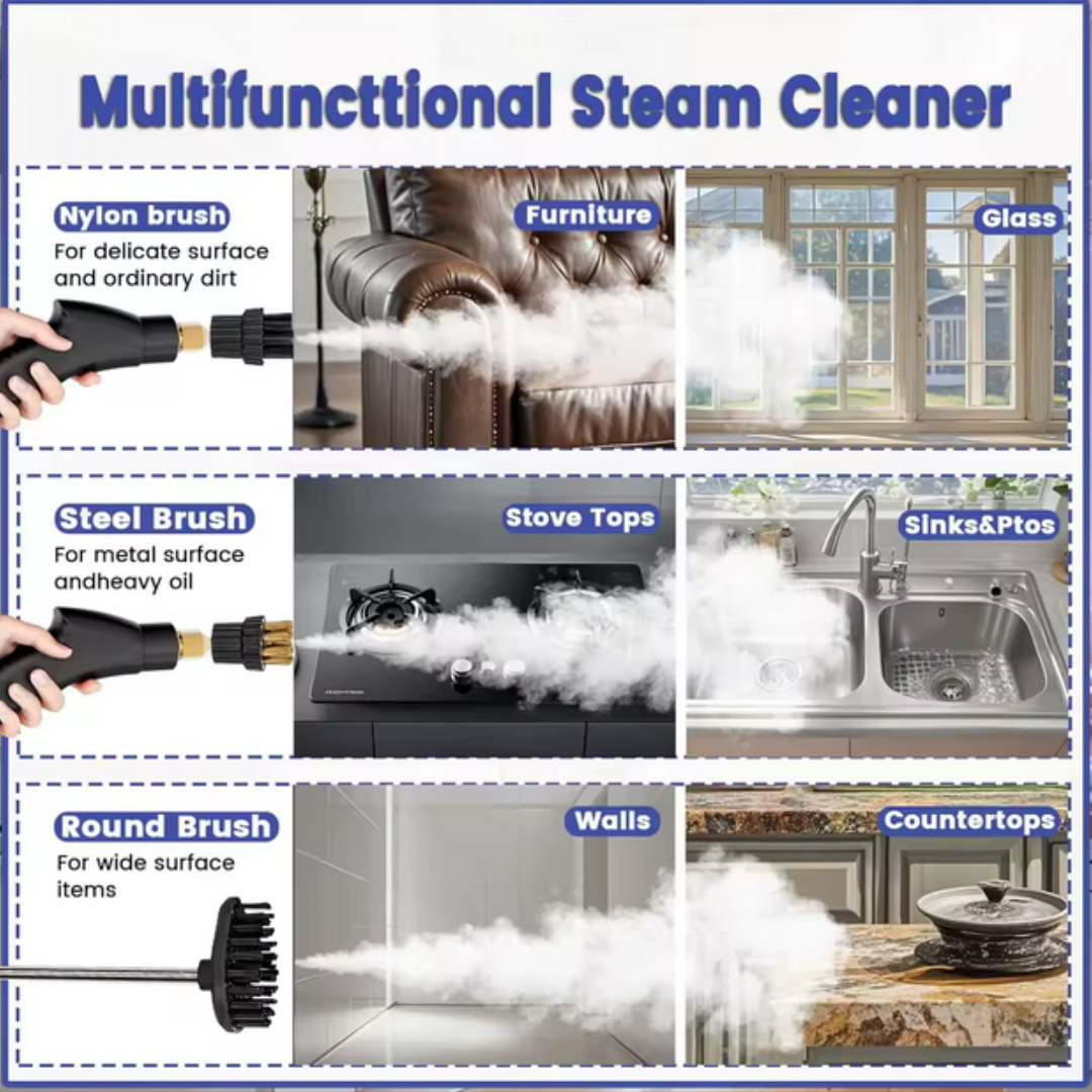 Limpiador de Vapor 110v Portatil 2500W 1.2Lts - Imagen 3