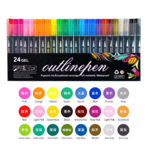 Marcadores de gel metalico - 24unds