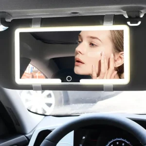 Espejo Maquillaje Led Reccargable para Carro