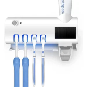 Porta Cepillos Dispensador de Crema con Esterilizador UV