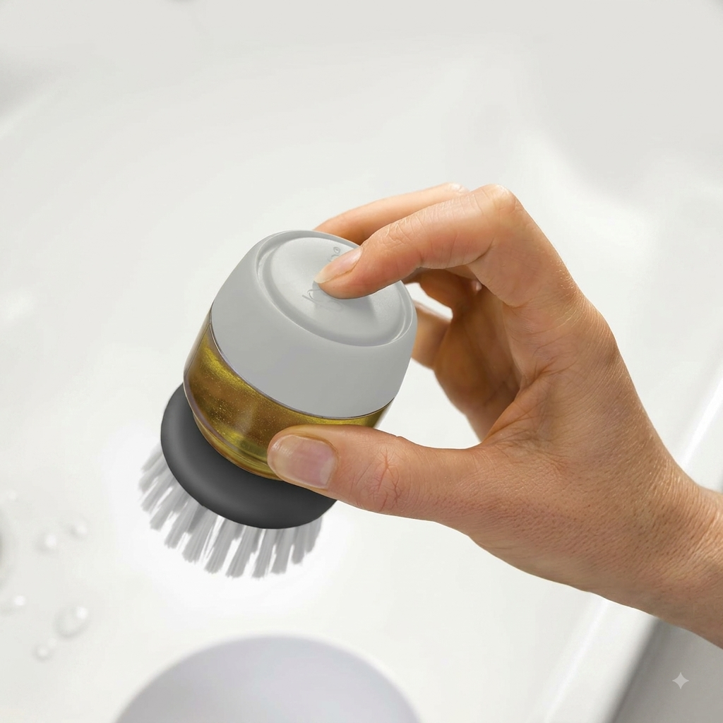 Cepillo para Lavaplatos con Dispensador de Jabon - Imagen 4