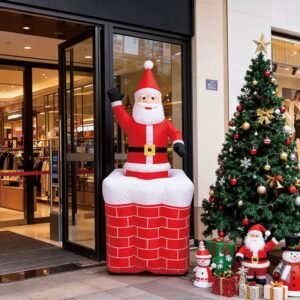 Muñeco Papa Noel Inflable con movimiento