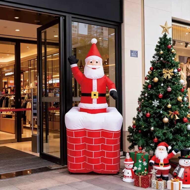 Muñeco Papa Noel Inflable con movimiento